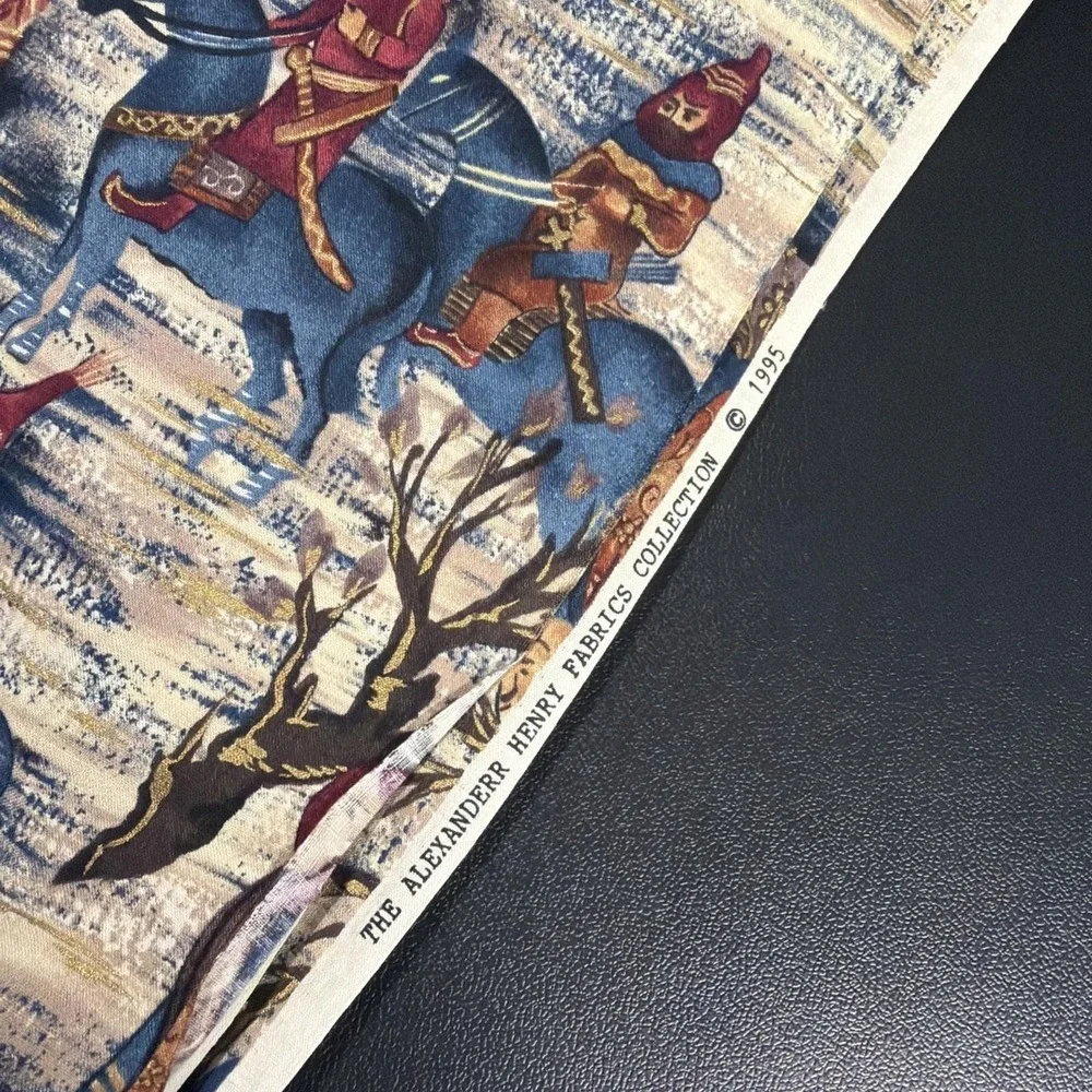 Vintage Alexander Henry Fabric Persian Tales Medieval Times Print Design 4 Yards